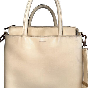 Matt & Nat Rio Vegan Tan Tote Deep Pocket Laptop Crossbody Bag Top Handle